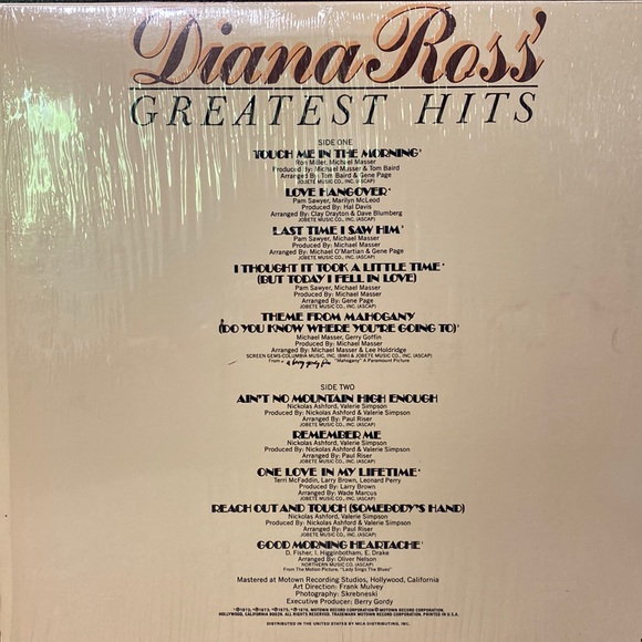 Diana Ross- “Greatest Hits” 1976 Motown Records - Picture 2 of 6